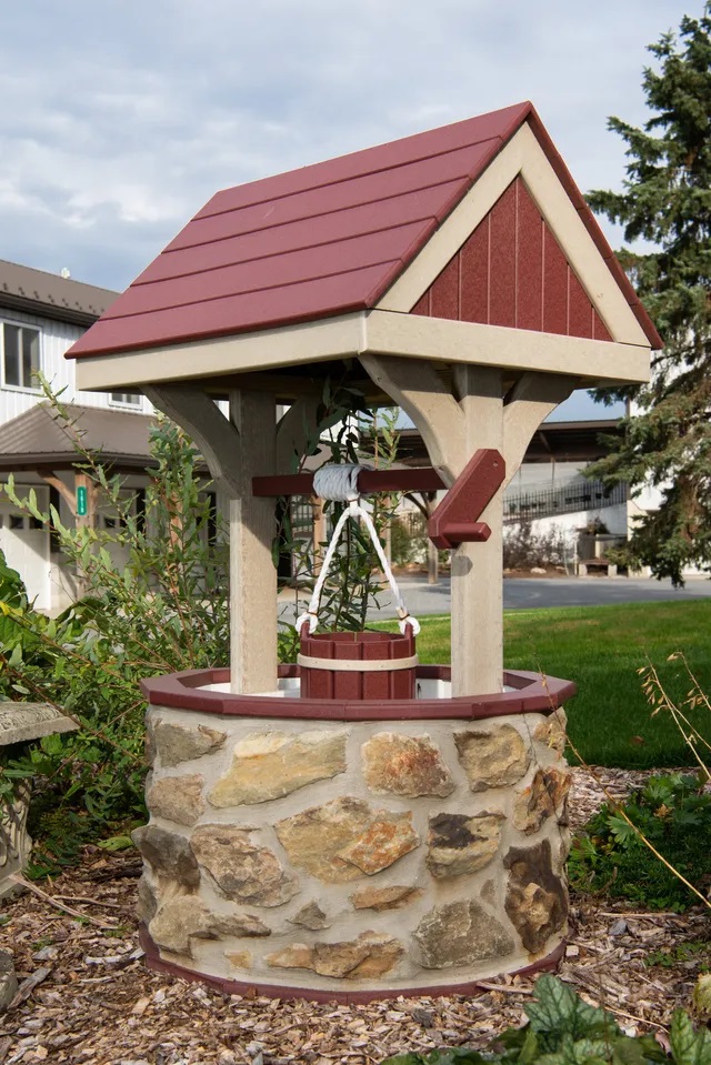 sunnydaze-2-tier-wooden-wishing-well-garden-planter-outdoor-patio